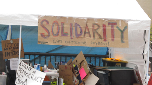 Occupy Dayton Tent Image - Solidarity